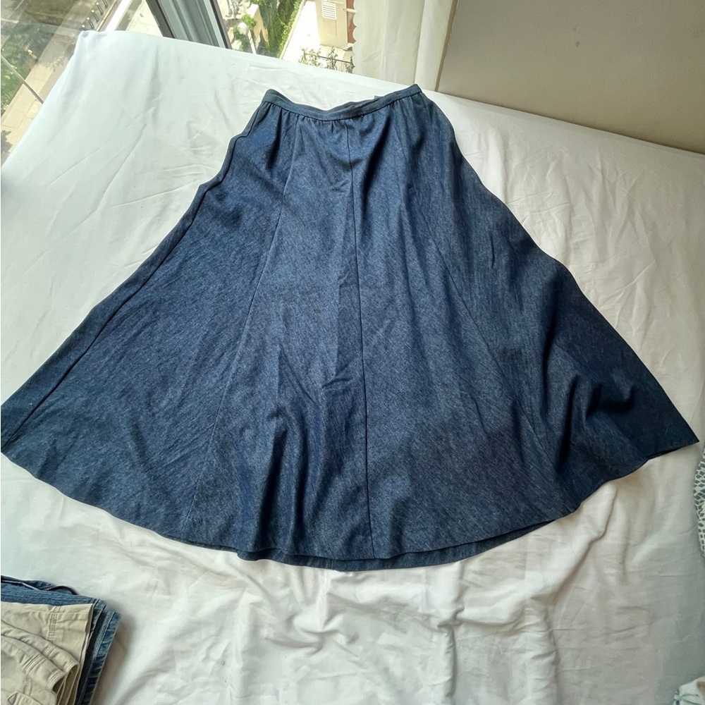 Maxi denim skirt